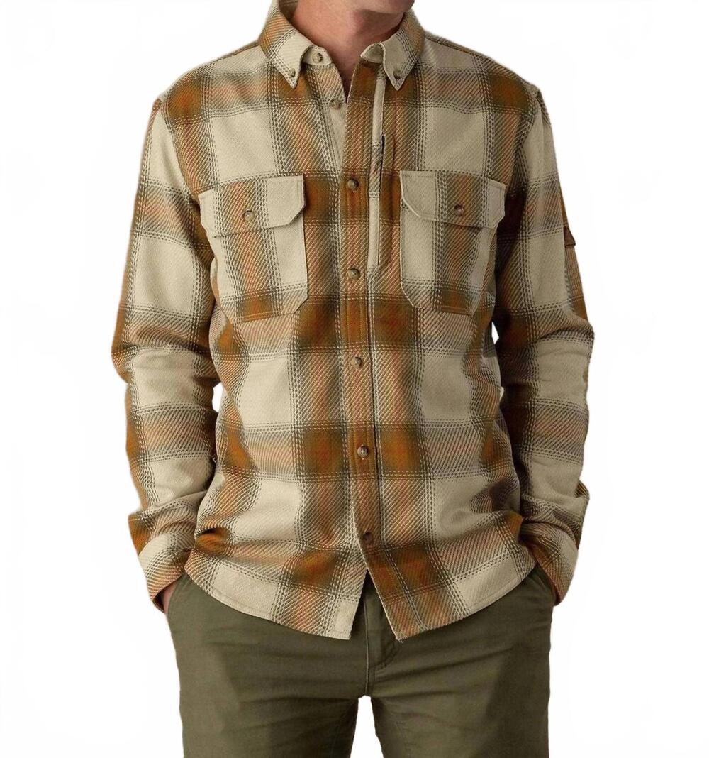 NEW LIVSN benchmark field flannel shirt in prairie plaid